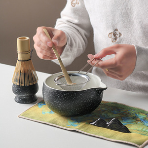 แปรงมัทฉะแบบญี่ปุ่น4 5 7 8ชิ้นเครื่องมือตีชาข้ามพรมแดนสำหรับพิธีชงชาและกาแฟชุดกล่องของขวัญและชาม - Product Image 2