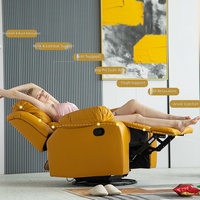 Canapé de salon moderne multifonctionnel, fauteuil inclinable en cuir à bascule, chaise de massage relaxante