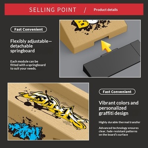 Set di Skateboard da Dito in Plastica per Costruzioni Creative, Mini Rampa Curva Unica con Kit di Montaggio - Product Image 3