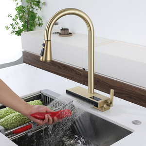 <span class=keywords><strong>Robinet</strong></span> de cuisine intelligent à affichage numérique, design cascade, avec douchette extractible, mélangeur eau chaude et froide, nouveau modèle - Product Image 3