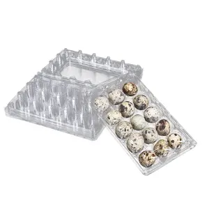 Special Design 18 Cells Plastic Quail Egg Tray with 2 Snap-fits OEM&ODM in High Quality Whole Sale in China LOGO PET/PVE/PET Cus