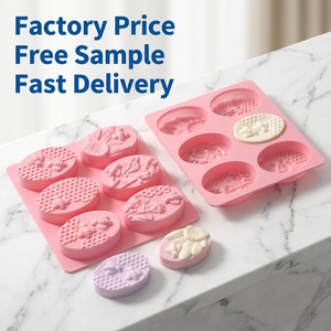 Moule à savon en silicone réutilisable sans BPA, facile à nettoyer, multi-cavités, 6 trous, en forme de nid d'abeille, qualité alimentaire, pour gâteaux et chocolats - Product Image 1