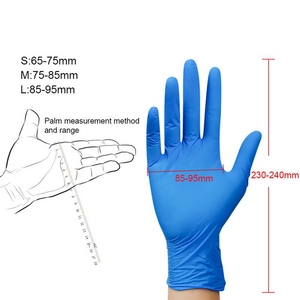 Hot sale CE FDA backing Flexible wear-resistant Durable acid disposable Nitrile gloves blue - Product Image 4