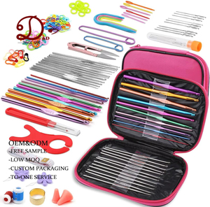 Kit de Tejido para Principiantes 2025, Kit de Ganchillo DIY, Juego de <span class=keywords><strong>Agujas</strong></span> de Ganchillo de Lana, 110 Piezas, Juego de Herramientas de Costura y Ganchillo para Manualidades - Product Image 1