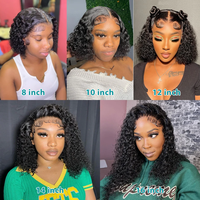 Perruques Lace Front en cheveux humains naturels et colorés, style vietnamien, brésiliennes, sans colle, avec dentelle HD, pour femmes noires
