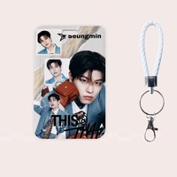 Stray Kids RUN IT THIS & THAT Tempat Kartu Retractable dengan Gantungan Kunci Lanyard Bangchan Felix Bus Subway Access ID Badge Case Hadiah