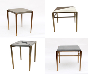 Tavolino da caffè in metallo ottone con Design personalizzato in vera pelle di lusso con piano <span class=keywords><strong>rettangolare</strong></span> salotto decorazione per la casa - Product Image 2