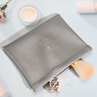 Grosir tas kosmetik penutup kancing jepret kulit Pu tahan air portabel dompet amplop uang dompet rias