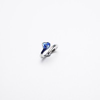 Anime Akatsuki Uchiha Itachi Sasuke anillo azul rojo nube Metal anillos Halloween moda Cosplay accesorio regalos