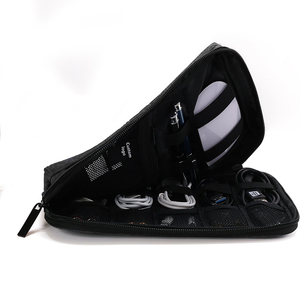 Estuche Organizador de Electrónicos para Viaje, Bolsa Pequeña para Cables y Accesorios Esenciales para Hombres y Mujeres, Organizador de Cables para Teléfono y Tarjetas SD, Color Negro - Product Image 6