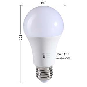 <span class=keywords><strong>Ampoule</strong></span> LED SAA RCM A60 3-CCT Commutable 5W 7W 9W 12W Dimmable Tri-couleur pour le marché australien et néo-zélandais - Product Image 4