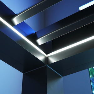 Pergola de luxe haut de gamme en aluminium avec <span class=keywords><strong>toit</strong></span> à lames motorisées silencieuses, conception bioclimatique coupe-vent, facile à assembler - Product Image 4