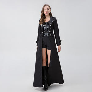 Costumes d'Halloween sexy en gros Costume de <span class=keywords><strong>punk</strong></span> <span class=keywords><strong>rock</strong></span> noir Costume d'Halloween pour femme pour mascarade - Product Image 4