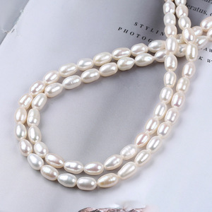 Perles d'eau douce naturelles de 5 à 6 mm en forme de riz, blanches, petites, semi-finies, pour la fabrication de bijoux DIY - Product Image 5
