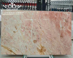 Losas de Mármol Rosa Aurora Goldtop, Naturales y Pulimentadas, para Encimeras, Mesas de Vanidad, Pisos, Mesas de Comedor, Mesas de Centro, Hoteles y Villas - Product Image 2