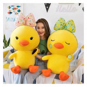 Wholesale Custom Super <b>Soft</b> Plush Duckling <b>Stuffed</b> Animal <b>Toy</b> with Zipper Pillow Stress Relief Bulk Order Available - Product Image 1