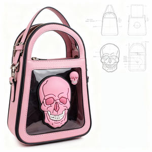 Sac fourre-tout Ita personnalisé avec design squelette, sac à dos OEM, sac à main, fabricant de sacs transparents - Product Image 4