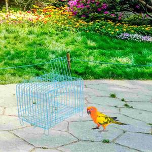 Kandang pembawa burung beo kecil kandang pembawa Budgie untuk burung <span class=keywords><strong>Cockatiel</strong></span> portabel parkit perjalanan tempat penyimpanan pengumpan - Product Image 6