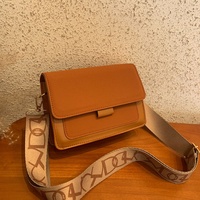 Sac Tendance 2024 Coréen Couleur Unie, Petit Sac Carré Rétro Bandoulière Style Hong Kong, Tressé avec Large Bretelle pour Femme