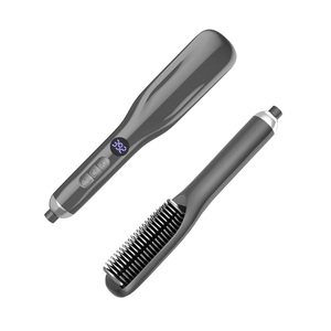 Hair Straightener Brush Fast Heating Flat <b>Iron</b> Ionic Hair Styling Comb Home <b>Travel</b> Beauty Equipment - Product Image 4
