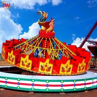 Manège de parc d'attractions personnalisable : Manège volant Paon à rotation inclinable, attraction sensationnelle pour complexe touristique