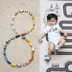 Sac de rangement pour jouets des enfants, <span class=keywords><strong>tapis</strong></span> de <span class=keywords><strong>jeu</strong></span> à motif de <span class=keywords><strong>route</strong></span>, <span class=keywords><strong>tapis</strong></span> de toile pour piste de voiture Portable, <span class=keywords><strong>tapis</strong></span> de jeux de course rond pour bébé - Product Image 2