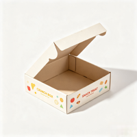 Boîte en carton ondulé à thème alimentaire, style pliable pratique pour l'emballage et l'expédition de collations croustillantes ou de cadeaux