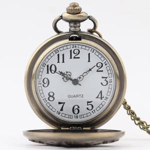 นาฬิกาพกโบราณแบบอะนาล็อก ควอตซ์ พร้อมสายโซ่และเข็มทิศ รุ่นปราก ขายส่ง - Product Image 5
