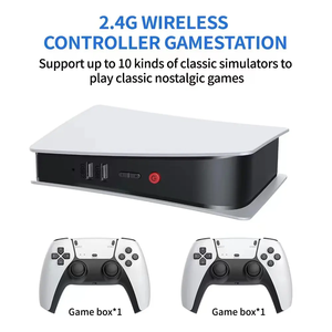 Stick de jeu TV compact M5, sortie HDMI haute définition, lecteur rétro, manettes de jeu doubles 2.4G incluses, émulateurs intégrés, version usine - Product Image 4