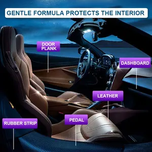 Pembersih cat kulit dan dasbor mobil, teknologi silikon pembersih kualitas tinggi perawatan Interior mobil profesional