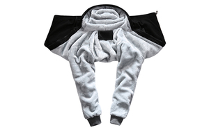 Giacca <span class=keywords><strong>Felpa</strong></span> Invernale da Uomo Plus Size Personalizzata con Zip, Foderata in Sherpa, Pesante, a Quadri, Spessa, Calda, in Finta <span class=keywords><strong>Pelliccia</strong></span>, con <span class=keywords><strong>Cappuccio</strong></span> - Product Image 4
