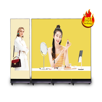 Écran d'affichage numérique portable intelligent P2.5 P3 P4 Totem mural intérieur/extérieur, panneau pliable, support publicitaire, affiche LED