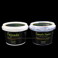 Gobelet en PP transparent de qualité supérieure, à paroi simple, écologique, de qualité alimentaire, 300 ml/500 ml, avec couvercle inviolable, logo personnalisé pour la crème glacée