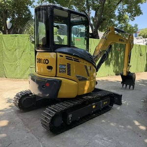 รถขุดขนาดเล็ก Kobelco SK35SR มือสอง 3 ตัน แบบสวิงท้ายสั้น เครื่องยนต์ Yanmar พร้อมใบมีดดันดิน สายพานยาง รุ่นปี 2024 บุ้งกี๋ขนาด 0.1 เมตร เหมาะสำหรับงานสวน - Product Image 1