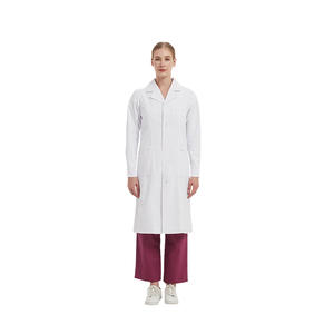 Vente en gros Blouse de laboratoire blanche pour hommes et femmes Uniforme de médecin à manches longues Blouses de laboratoire uniformes expérimentales chimiques pour hôpitaux - Product Image 1
