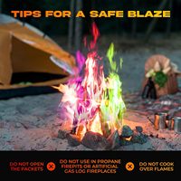 Poudre de Feu Colorée 10g 30g Sachets Magiques pour Feux de Camp Pyrotechniques Effet Magique Randonnée Camping Extérieur WinWell