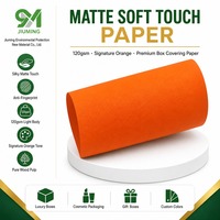 Matte Soft Touch Resin Cardboard 120gsm Signature Orange Silky Smooth Anti-Fingerprint Virgin Chemical Pulp for Luxury Box