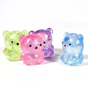 Jouet en caoutchouc TPR qui brille dans le noir, ours en peluche, couleurs assorties, pour enfants de 5 à 7 ans, pour Halloween, Noël, les fêtes - Product Image 3