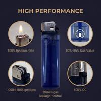 Briquet en plastique au gaz butane, personnalisable avec logo, briquets en gros, briquet classique à silex intelligent à bas prix