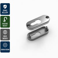 Cache-cylindre de serrure en alliage de zinc pour quincaillerie de fenêtre et de porte en aluminium – Accessoire de fixation disponible