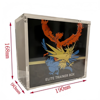 Boîte de présentation en acrylique en gros pour usine, étui de protection magnétique pour boîtes de jeux de cartes à collectionner et boîtes de collection