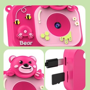 Kids Camera Bear Design 2 Inch Screen With Recording Function Plastic Toy For Children Gift - Product Image 5
