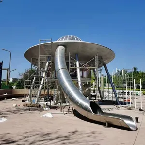 Outdoor Ufo Thema Slide Grote-Schaal Thema Park Luxe Outdoor Speeltuin Project Ouder-kind Voor Park Amusement