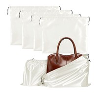 Sacs de rangement en satin à cordon coulissant, personnalisables avec logo de marque, multicolores, pour portefeuilles et sacs à main