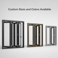 Porte accordéon en aluminium à double vitrage de haute qualité, résistante aux ouragans, pour villa, jardin, patio