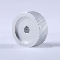 Bouton de volume en aluminium argenté 32x13mm à visser soi-même pour amplificateur à tubes audio