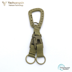 Pendentif tactique d'alpinisme portable en plastique à trois anneaux pour extérieur, avec boucle en ruban de nylon pour sacs - Product Image 5