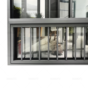 <span class=keywords><strong>Ventanas</strong></span> Corredizas de Aluminio de Diseño Moderno con Tendedero, Ventana de Balcón con Doble Vidrio y Mosquitera - Product Image 5