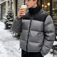 Veste décontractée pour homme à col montant, fermeture éclair sur le devant, rembourrée de duvet 700, imperméable et respirante
