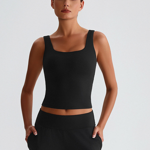 Longline Yoga yeleği yerleşik destekli sporcu sütyeni çıplak hissediyorum kayış üst Fitness geri spor giyim ve koşu egzersiz artırıcı - Product Image 3